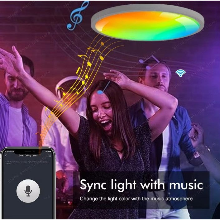 Dimming Led Ceiling Light With Remote Control RGB Modern Ceiling Lamp Living Room Lights Bedroom lamps Home Lighting